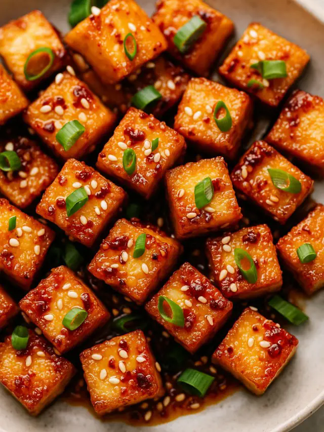 chili crisp crispy tofu recipe cover image