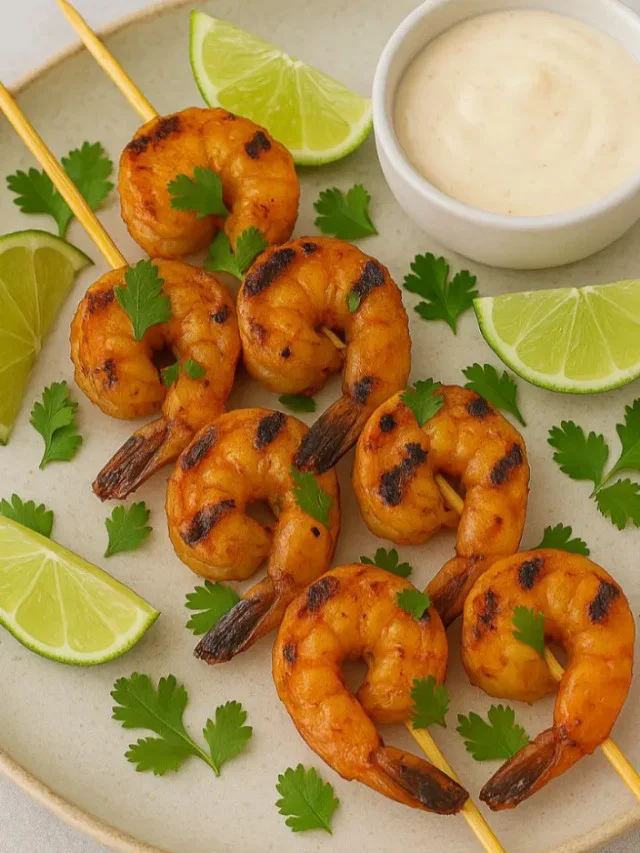 firecracker shrimp skewers recipe cover image