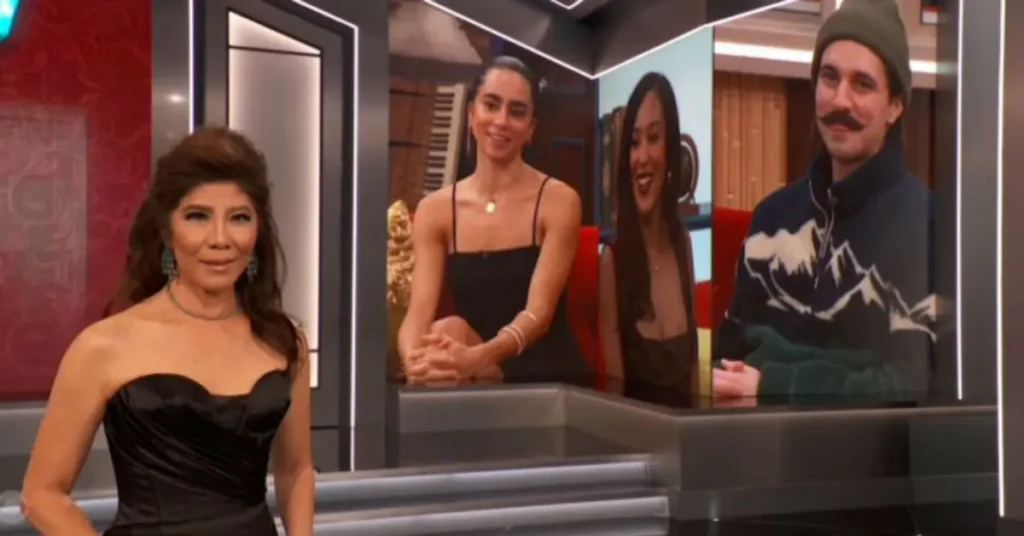 Julie Chen Moonves with the 'Big Brother' Season 27 Final 3.