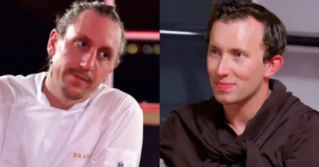 Split image of chef, Josh Bingham, and the primary Charter Guest.