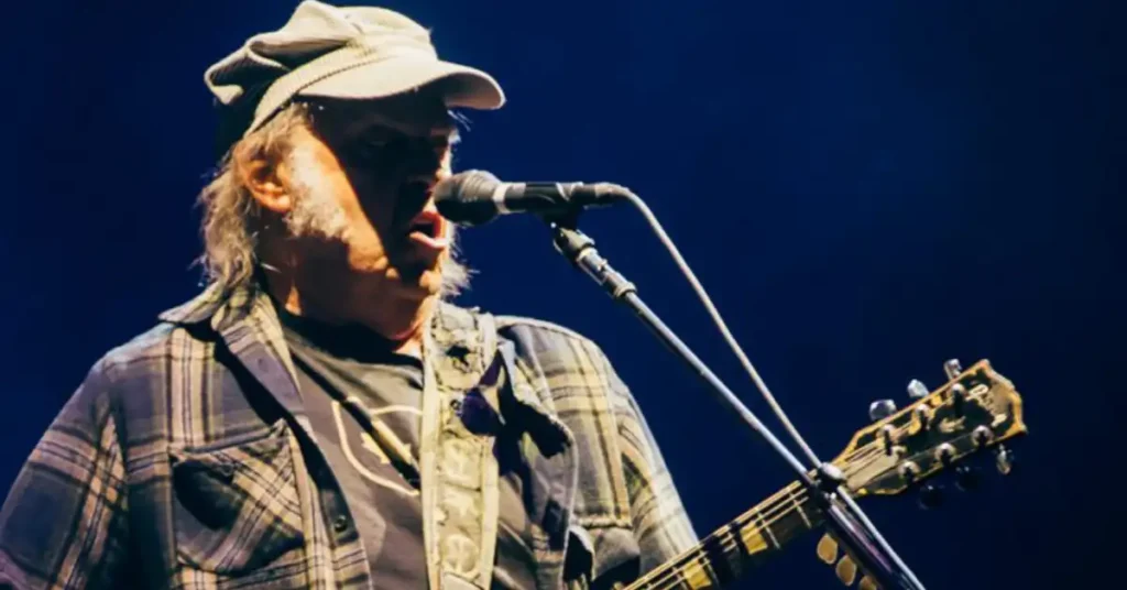 Neil Young live at Glastonbury 2025.
