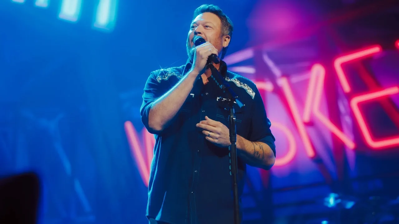 Blake Shelton performing in Las Vegas in January 2026.