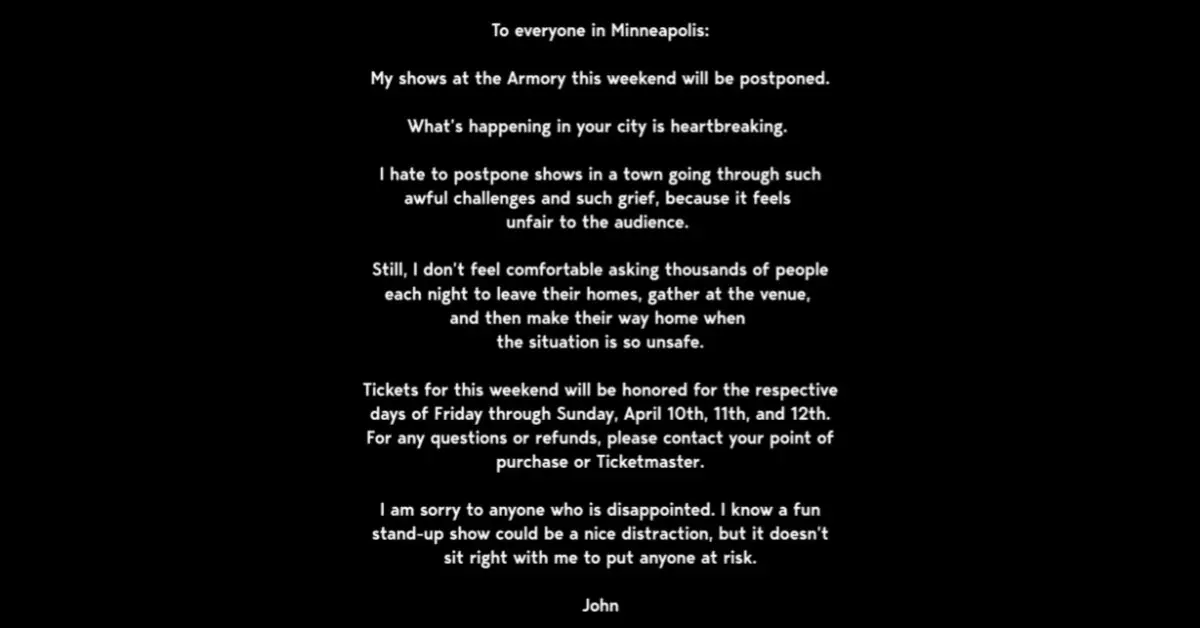 John Mulaney Instagram post