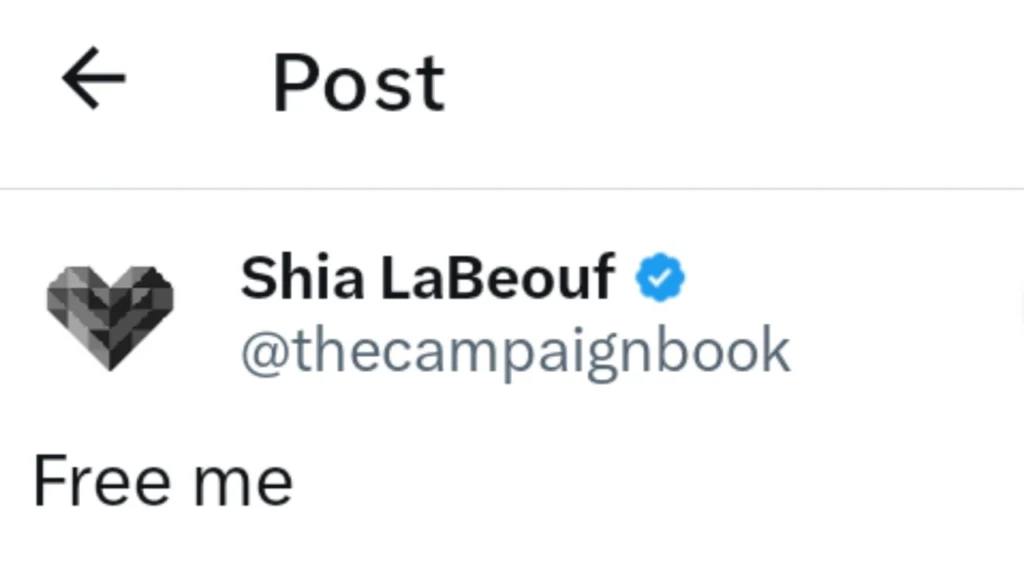 Shia LaBeouf Posts “Free Me” After Wild Mardi Gras Arrest 2 Shia LaBeouf Posts “Free Me” After Wild Mardi Gras Arrest