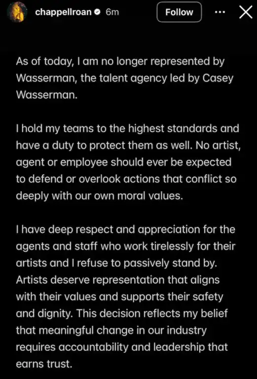 Chappell Roan Socal media post