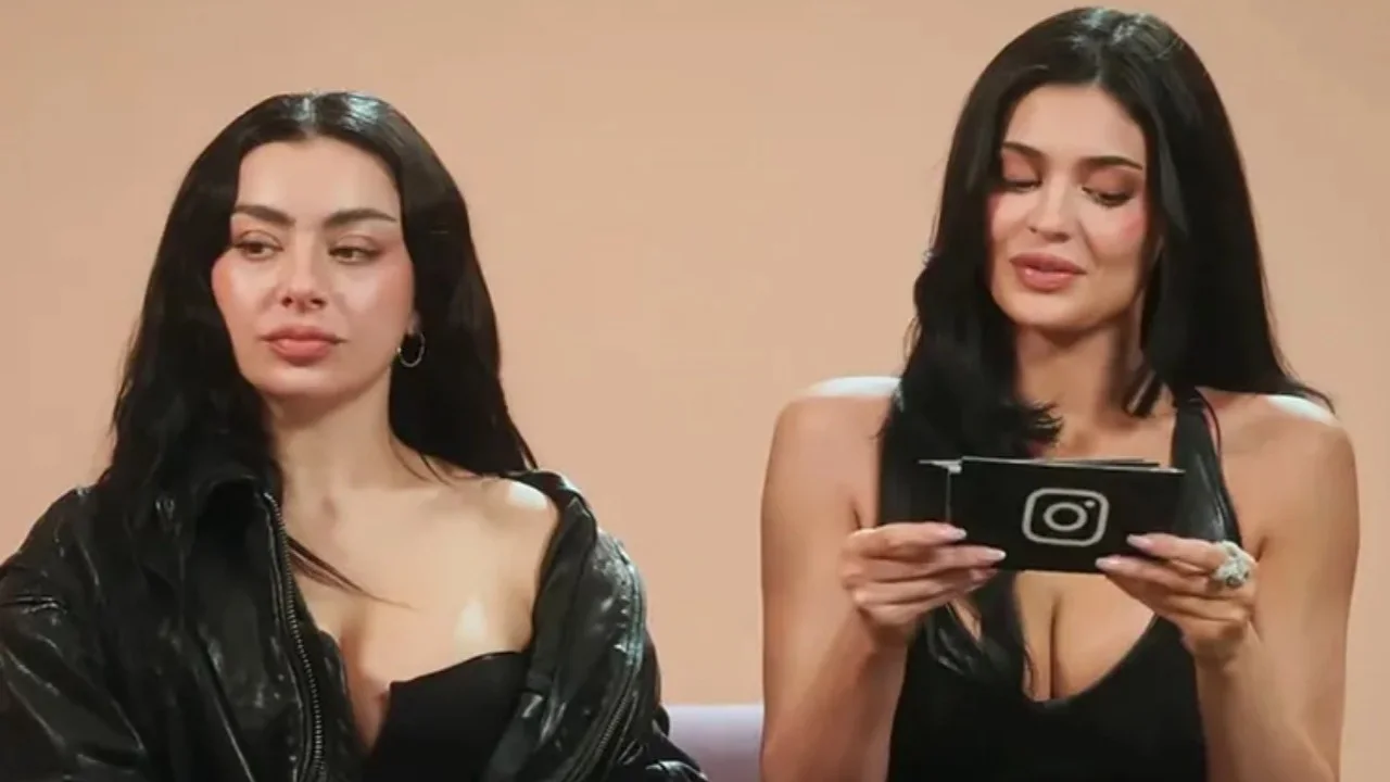 Charli xcx and Kylie Jenner via YouTube on Tuesday, Feb. 10.