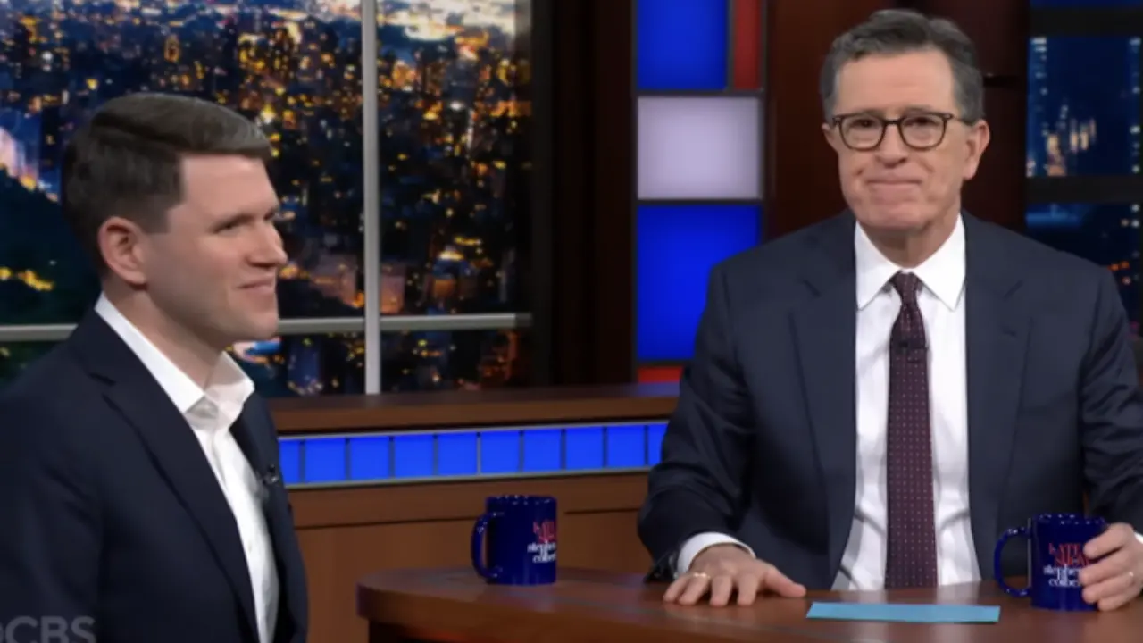 CBS Blocks Stephen Colbert’s Talarico Interview — It Hits 5.3M Views and Raises $2.5M in 24 Hours 1 James Talarico and Stephen Colbert.