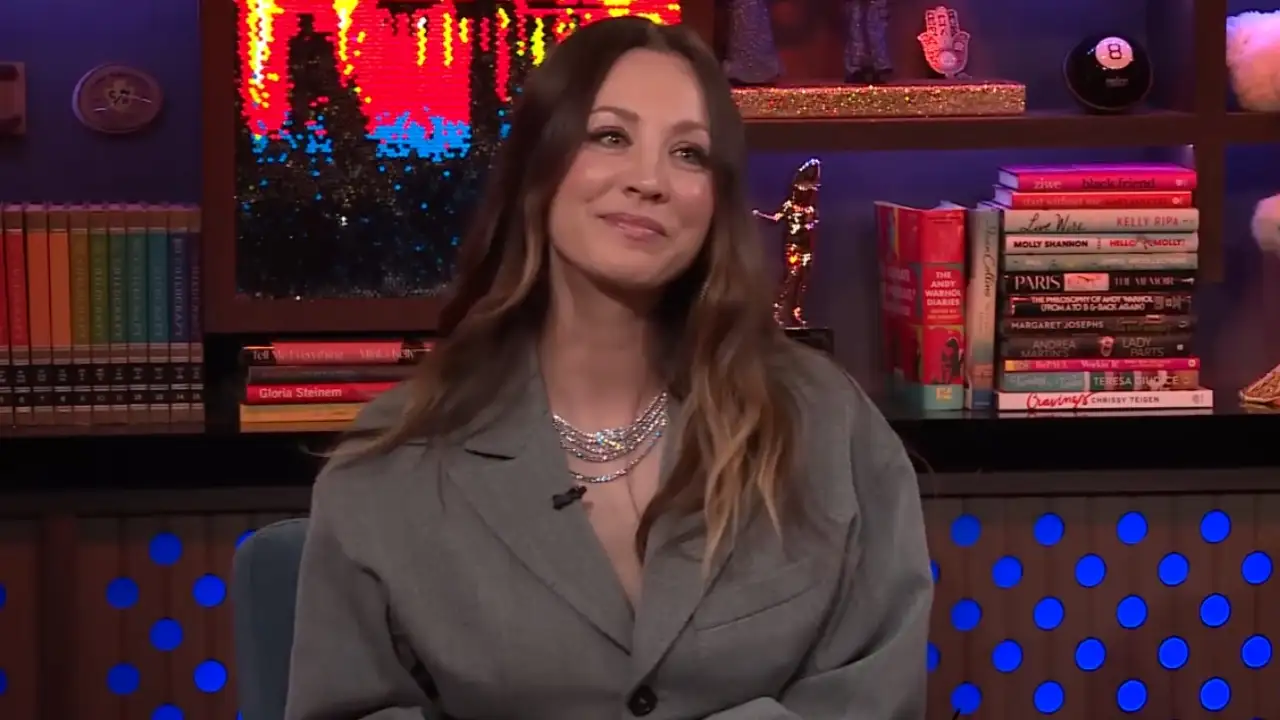 Kaley Cuoco in "Watch What Happens Live with Andy Cohen" Show.