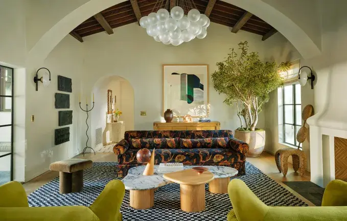 Mandy Moore Thought Her LA Dream Home Was Gone Forever — Here’s How She and Taylor Goldsmith Brought It Back to Life 3 Moore and Goldsmith's living room. Their interior designer had catalogued everything and replaced what she could with the same items.