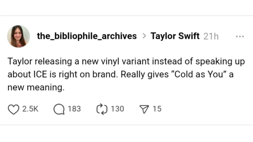 Taylor Swift Faces Backlash Over Silence on ICE Amid ‘Opalite’ Music Video Promotion