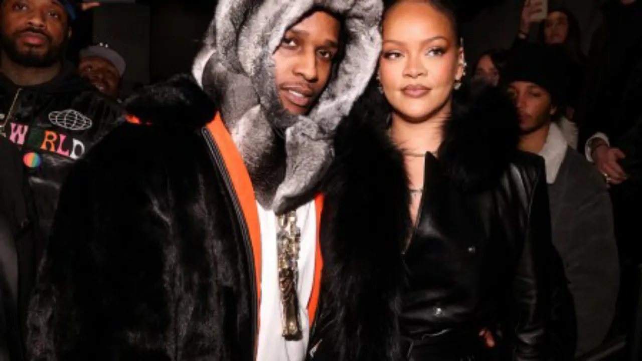 A$AP Rocky and Rihanna in February.