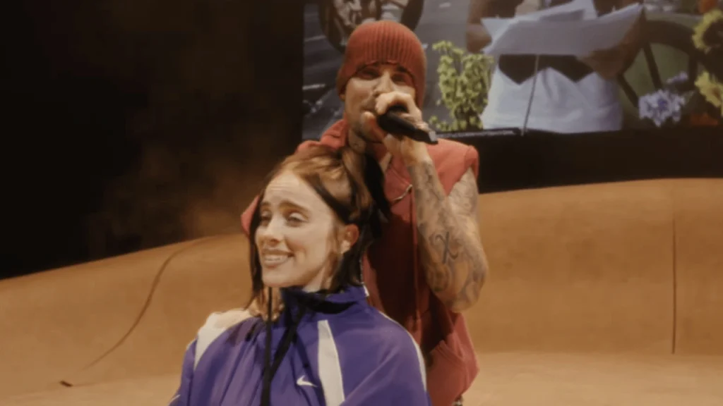 Billie Eilish and Justin Bieber in Coachella April 18, 2026.
