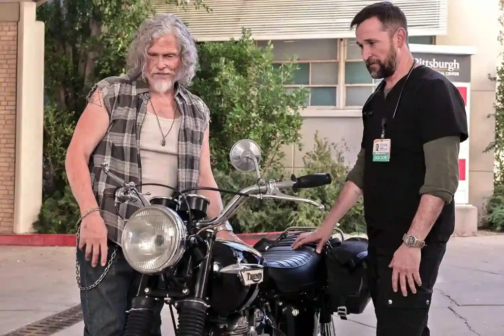 Noah Wyle and Jeff Kober in “The Pitt” season 2.