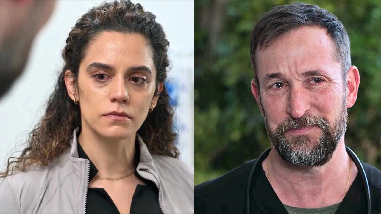 Sepideh Moafi and Noah Wyle in “The Pitt”